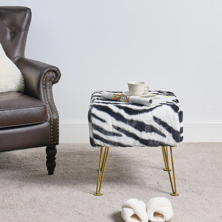 Square deals upholstered stool